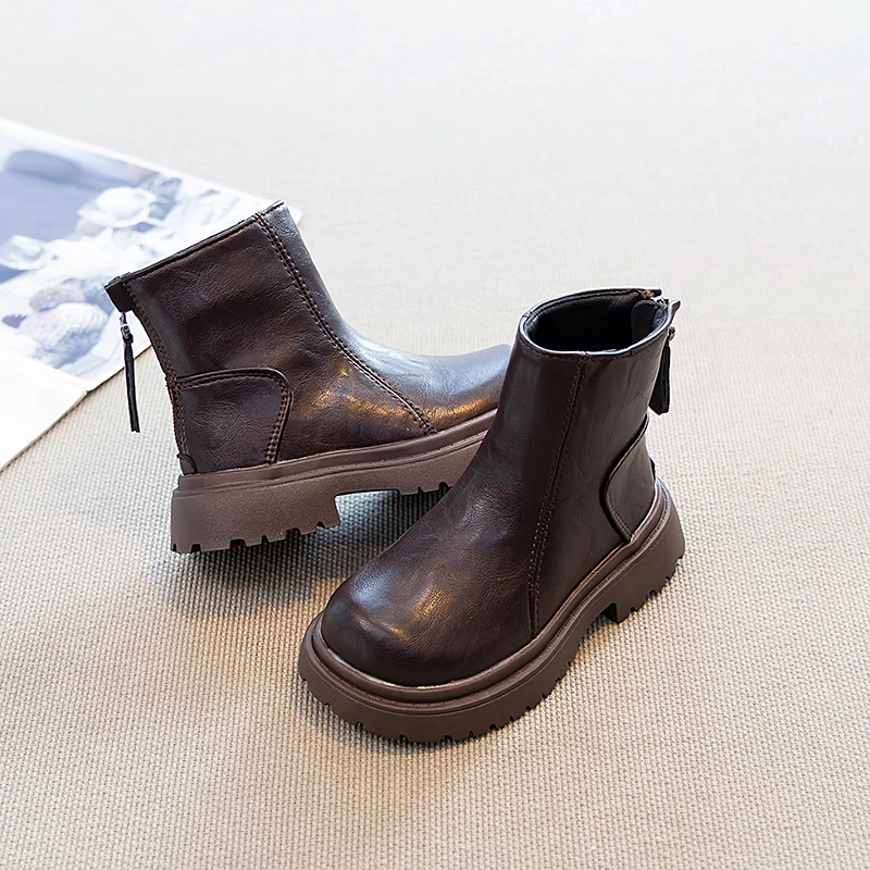 Girls Ankle Boots Autumn Winter Breathable Non Slip Kids Boots