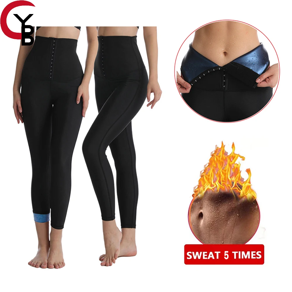 Sauna Pants Women Sweat Capris Slimming Leggings High Waist Workout Body Shaper