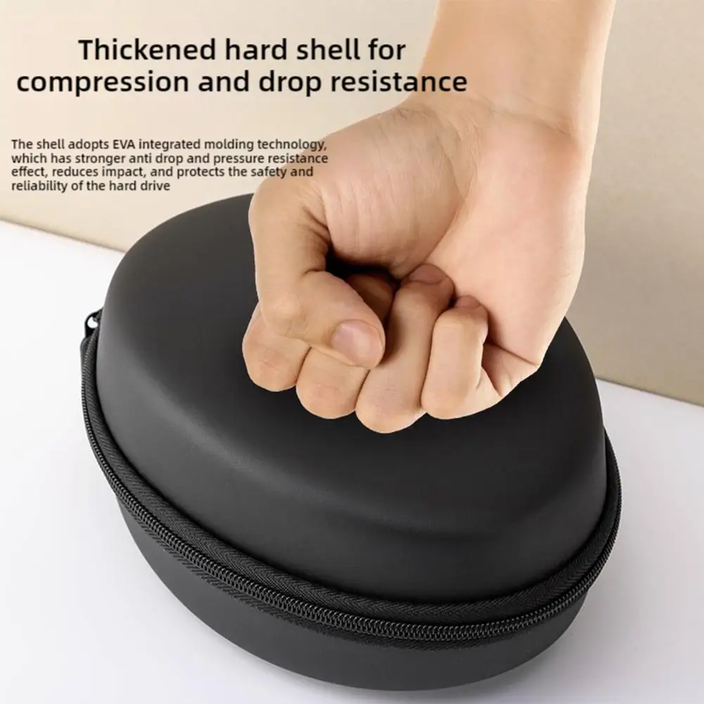 Durable Black Shockproof Headphone Carrying Case