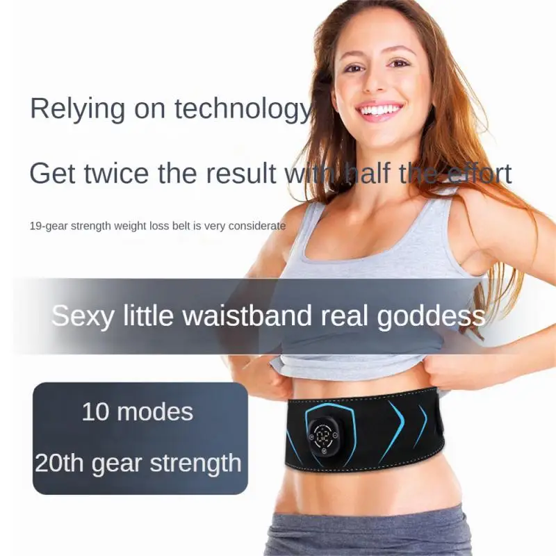 

Muscle Stimulator Trainer USB Electric Abs Toner Abdominal Belt Vibration Body Waist Belly Weight Loss