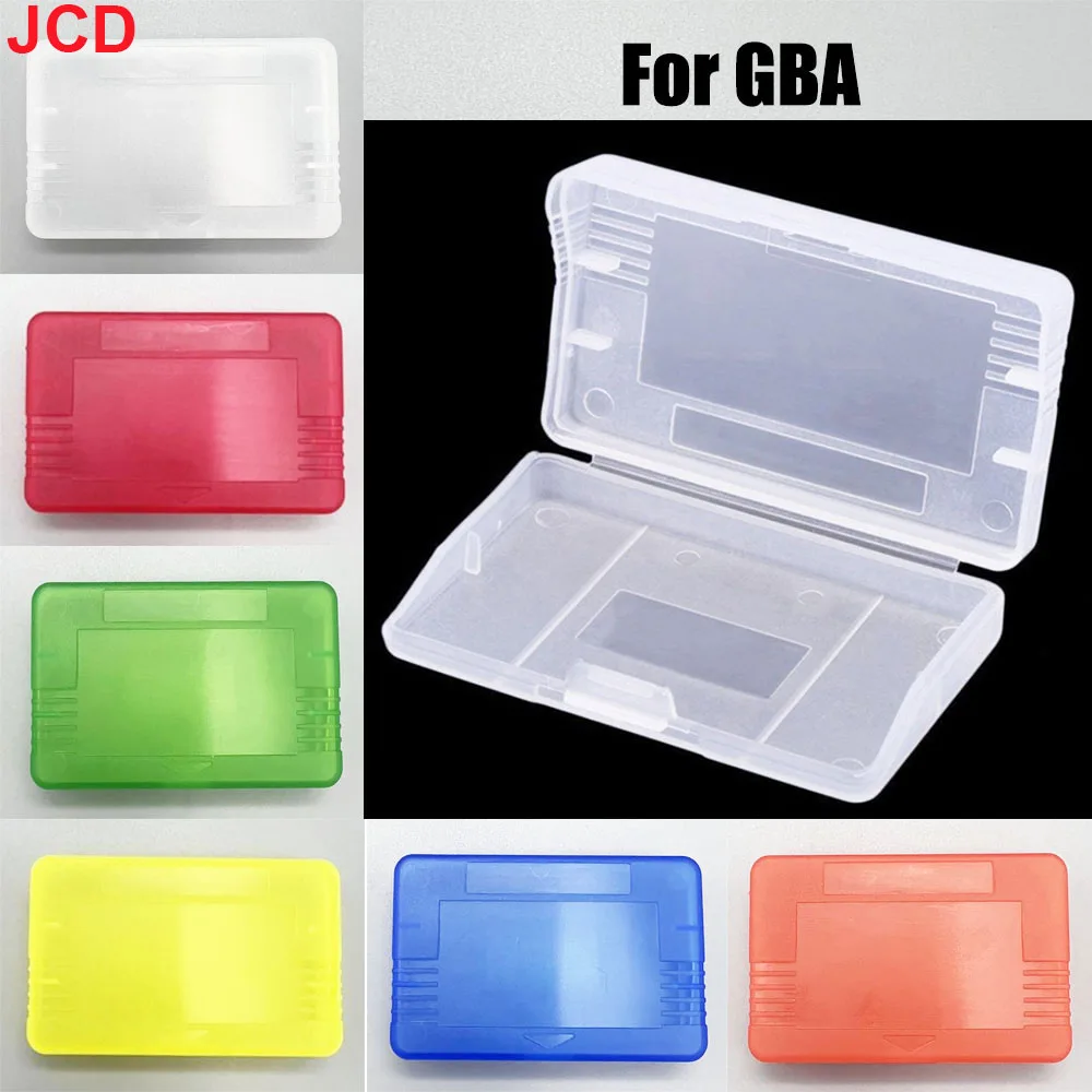 

JCD 1pcs Portable Colour Transparent Game Cartridge Case Dust Plastic Game Cards Cover Cases Storage Box For GBA