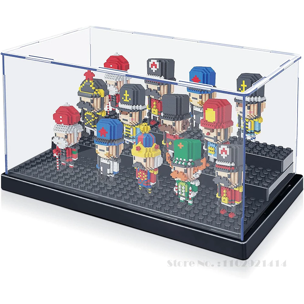 

Трехцветный дисплей для детской конструкции, пылезащитная крышка для конструктора, мини-бокс для конструктора, 4 цвета