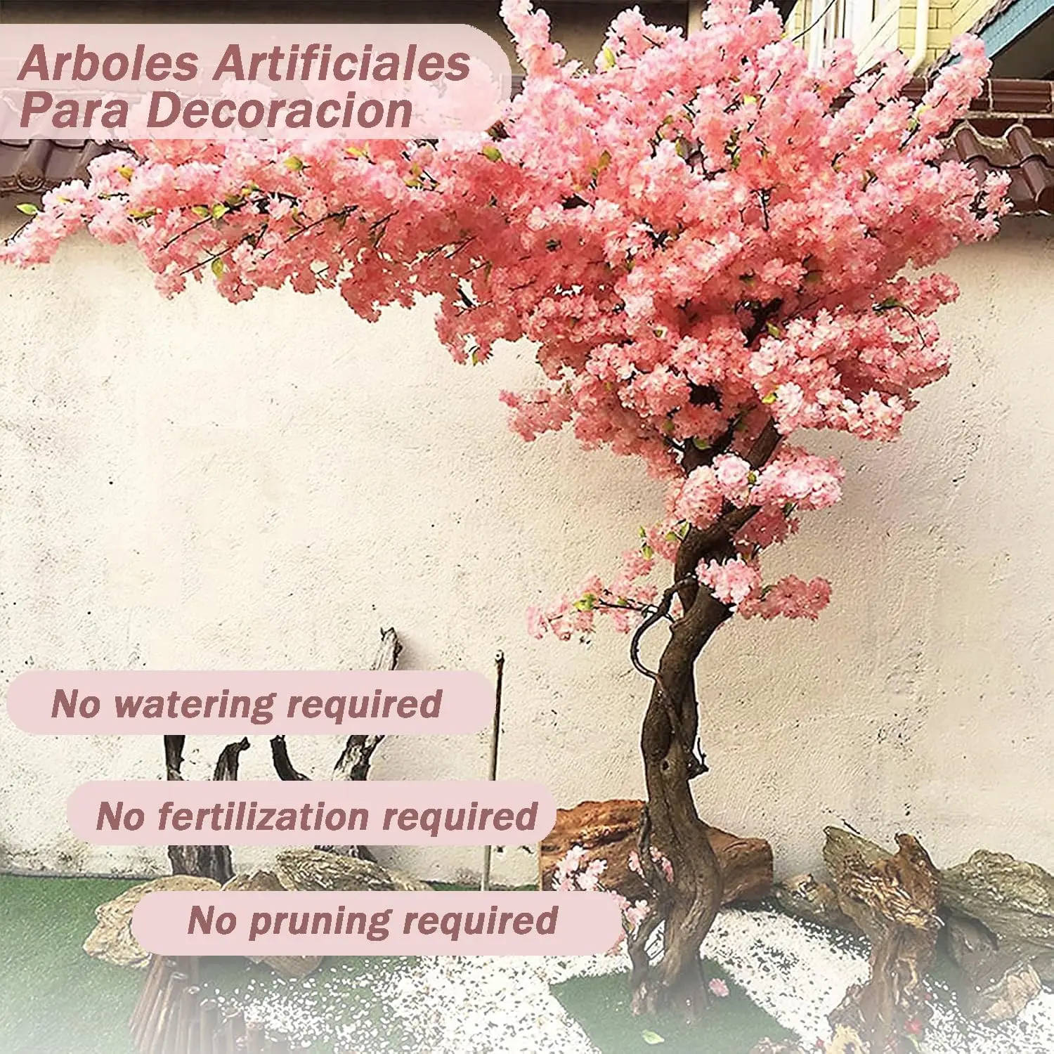 Árvore de Flor Artificial em Rosa: A Escolha Perfeita para Decoração  Durável e Impactante, image size:1500x1500