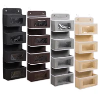 1pc, Door Mounted Storage Rack, Wall Mounted Fabric Storage Room Storage Space Suitable For Storage In Cabinets, Bathrooms 1