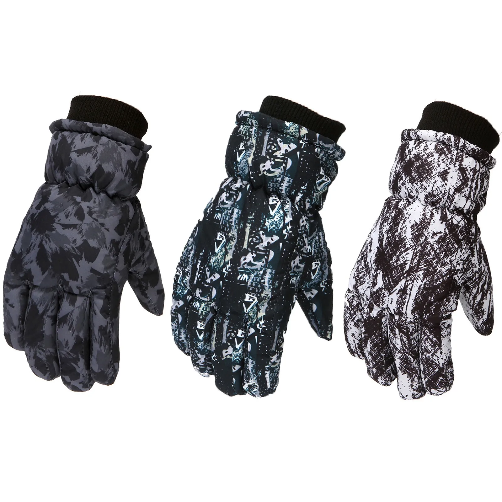 

Children Cycling Climbing Outdoor Gloves Kids Ski Gloves Fashion Camouflage Print Non-slip Waterproof Windproof Coloful Gloves