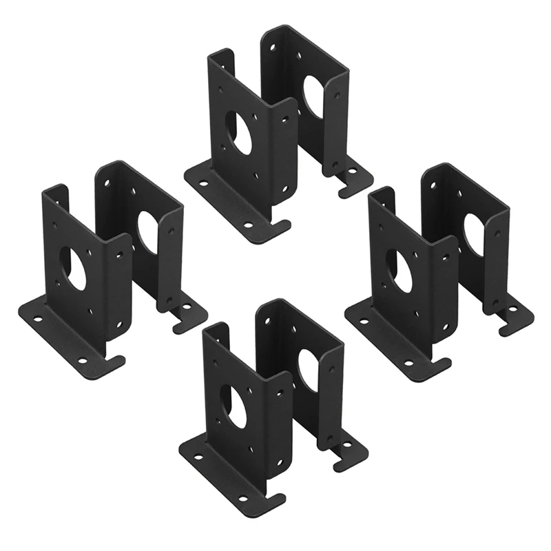 

4Pcs Adjustable Wood Fence Pergola Post Base Brackets Kit Heavy Duty Post Anchor Base Brackets For Deck Railing Mailbox Durable