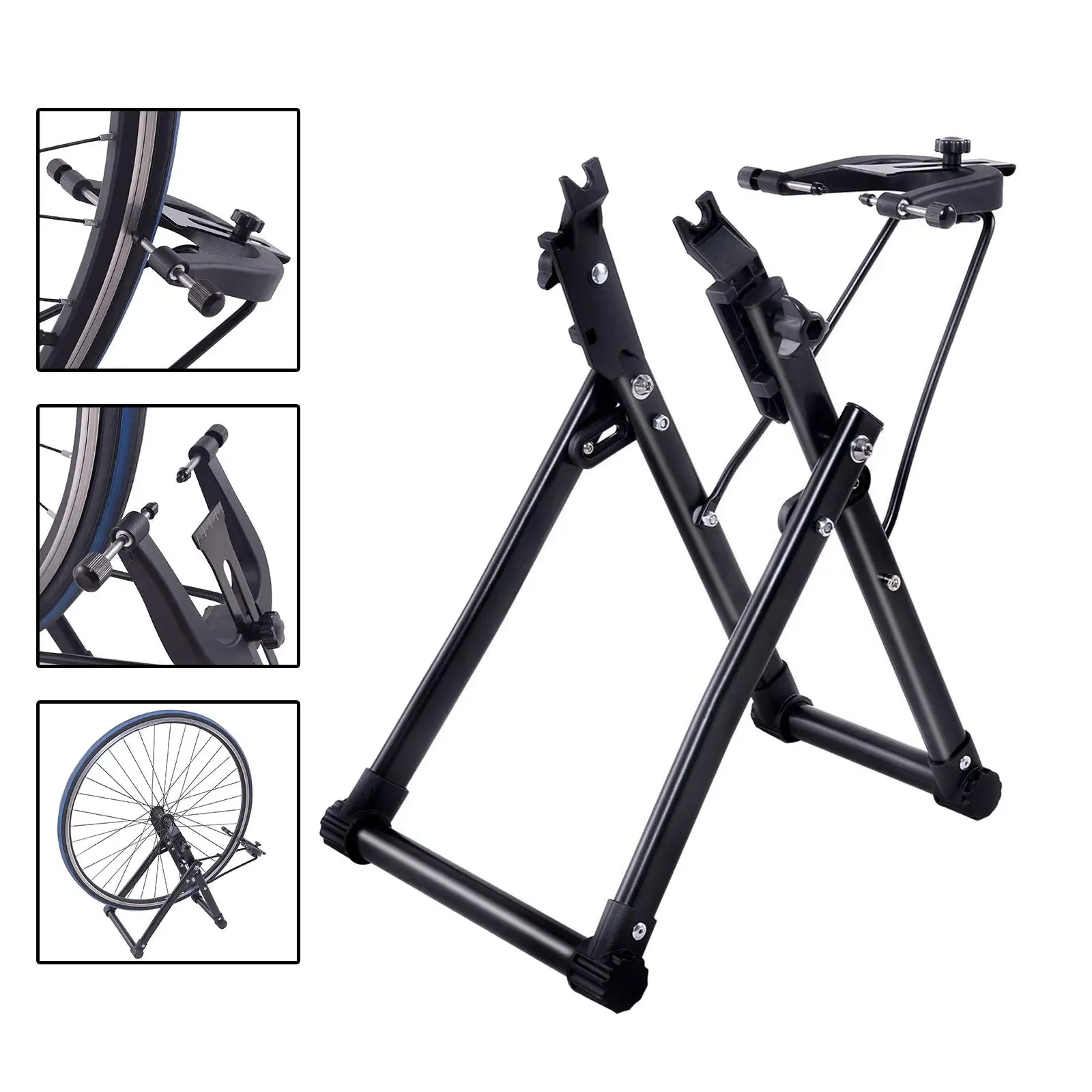 

Bike Wheel Truing Stand Saving MTB Holder Organizer Maintenance Tool Foldable Bike Maintenance Stand Storage Wheel