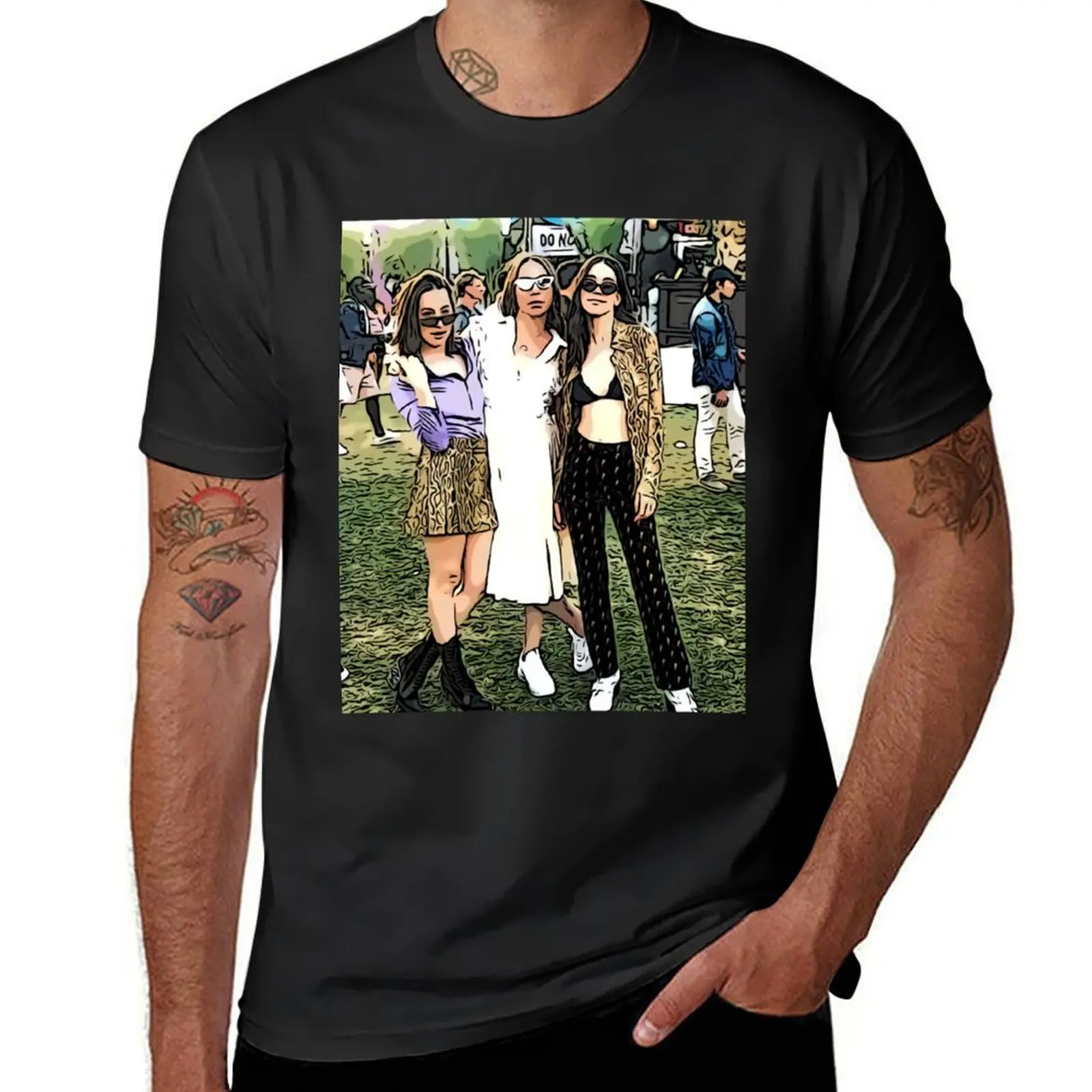 

rl Gang Sisters M T-Shirt funnys boys whites anime Men's cotton t-shirt