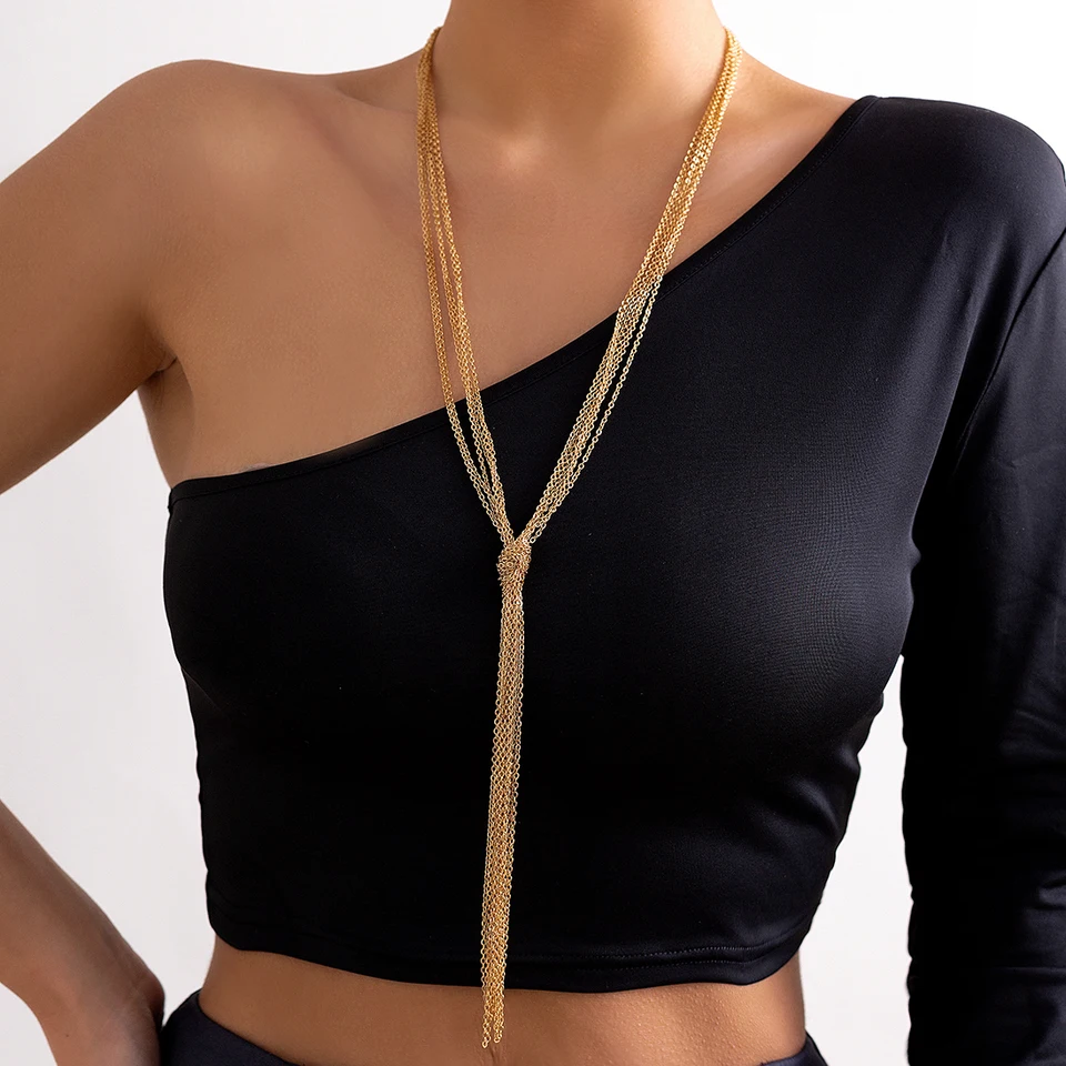 Collana con catena a maglie in oro, maglia larga in acciaio inossidabile, 40 cm - Italia