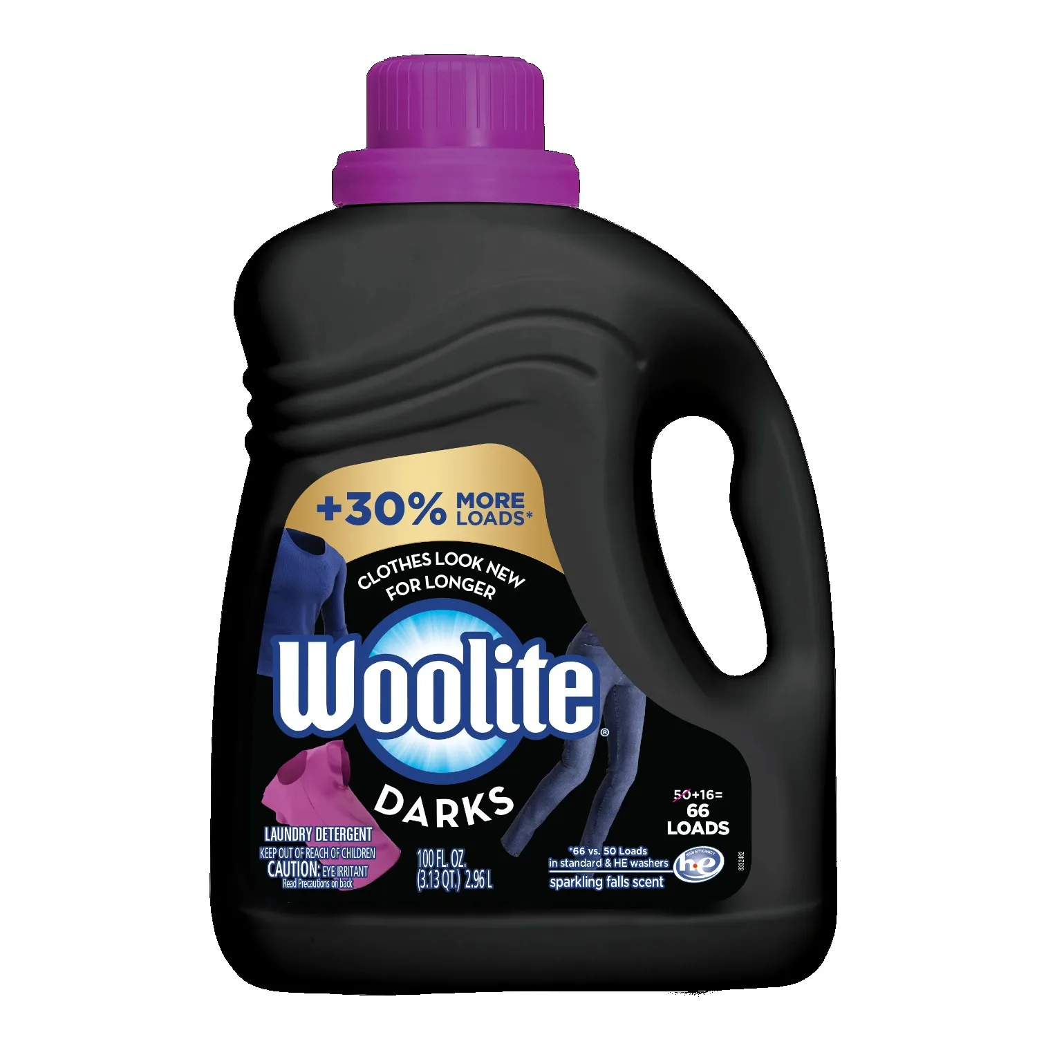 Darks Liquid Laundry Detergent, HE Compatible with Colour Renew-100 Fl Oz / 2.96L (Pack of 1)
