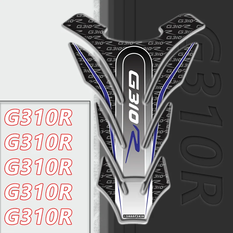 Motorcycle 3D Fishbone Reflective Fuel Tank Stickers Tank Fuel Protection Pad Decor Decal For BMW G310R G310GS g310r g310gs