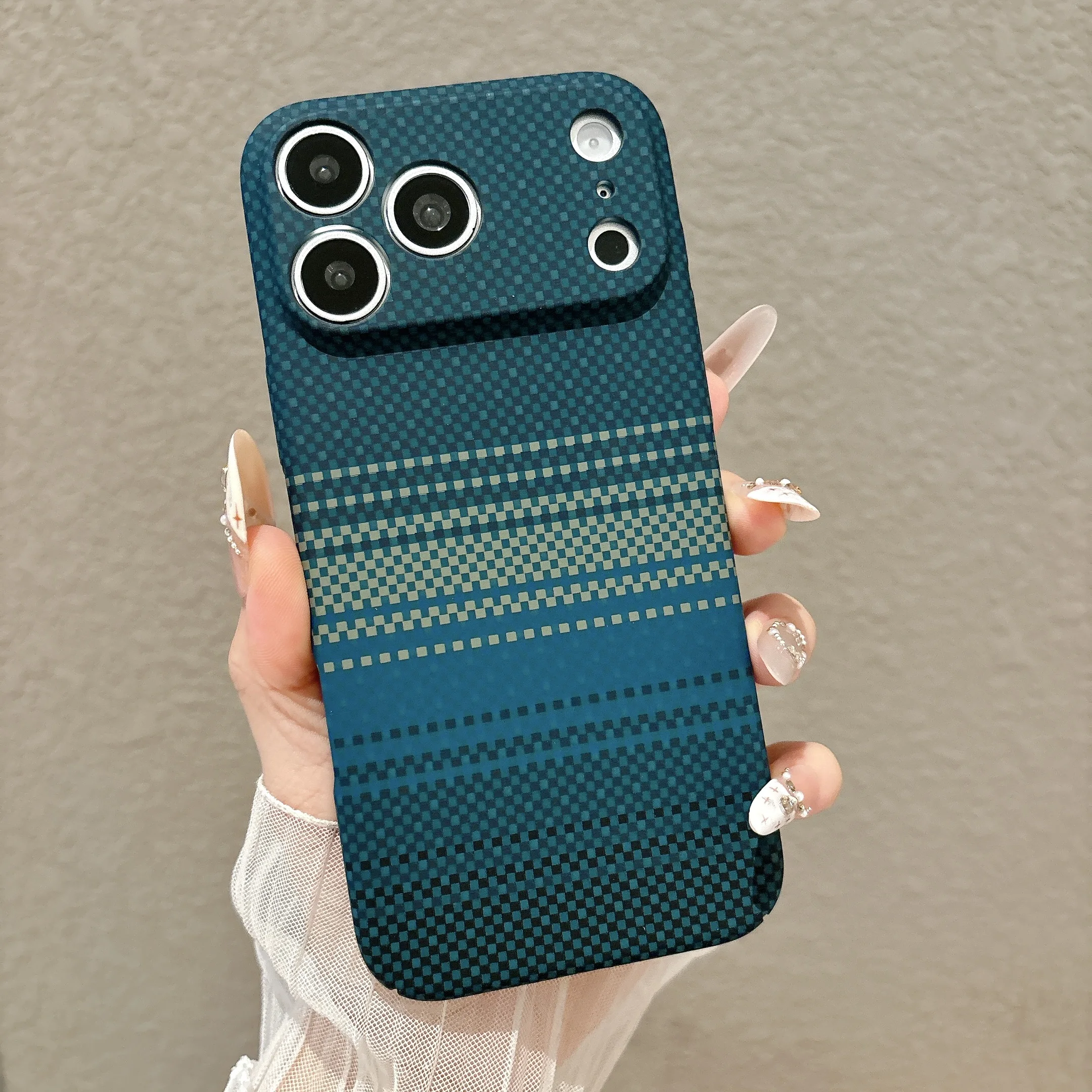 Carbon Fiber Texture Magnetic Shockproof Case with Camera Protection