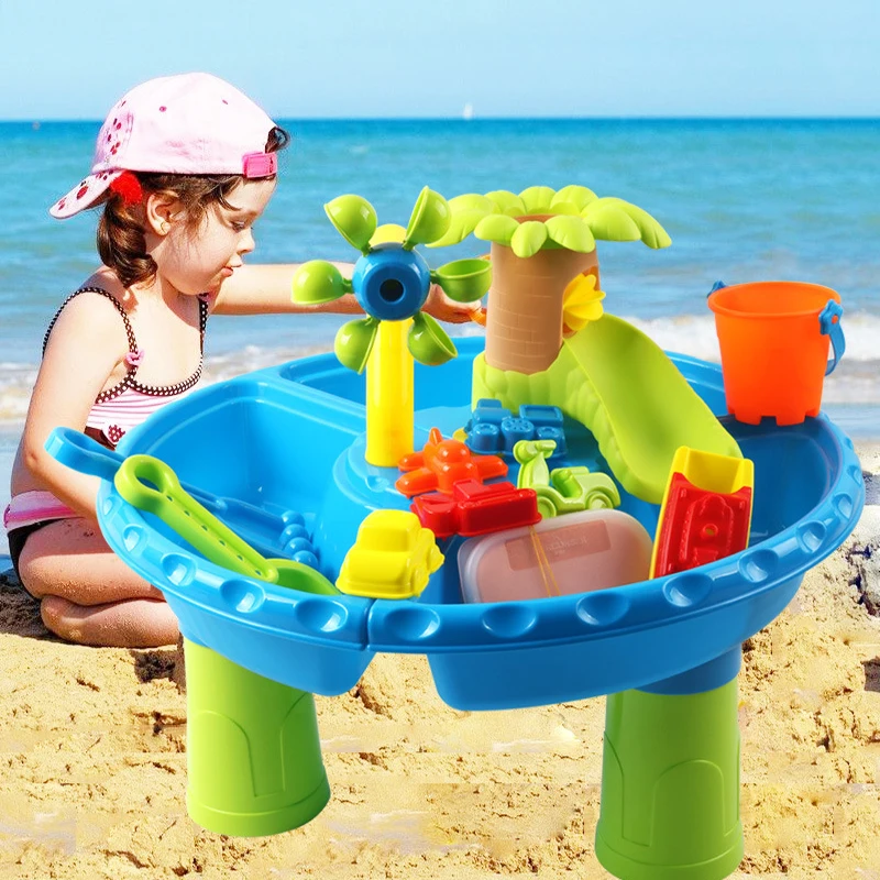 

Sand Water Table for Toddlers Kids Table Activity Sensory Play Table Beach Sand Water Toy for Outdoor Backyard Summer toys