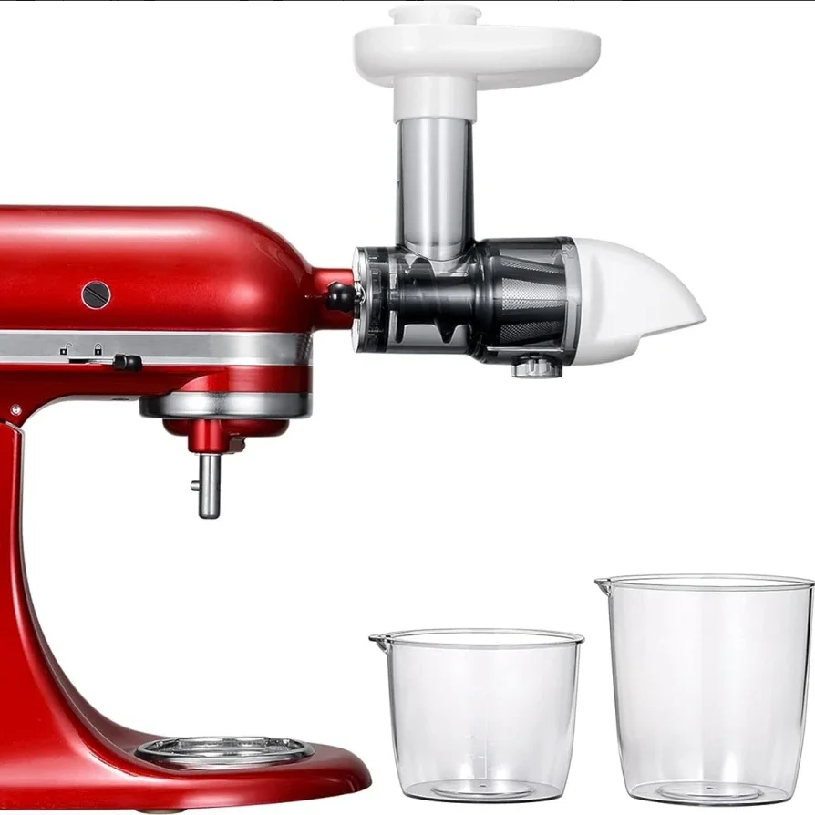Masticating Juicer Attachment for KitchenAid Stand Mixers White(Machine/Mixer Not Included)