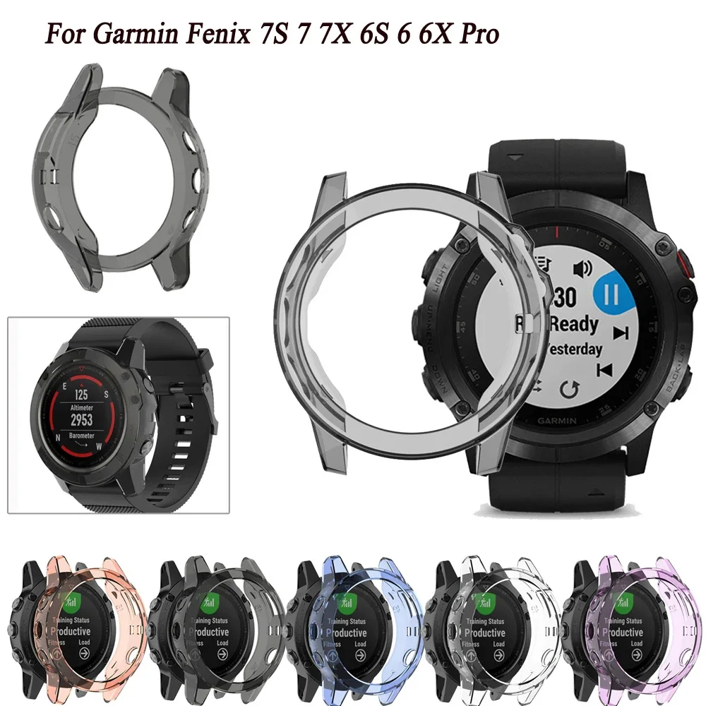 Transparent TPU Protective Smart Watch Case and Silicone Bumper Cover