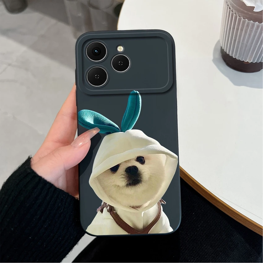 Cute Chubby Girls Pattern Shockproof Silicone Phone Case with Screen Protector