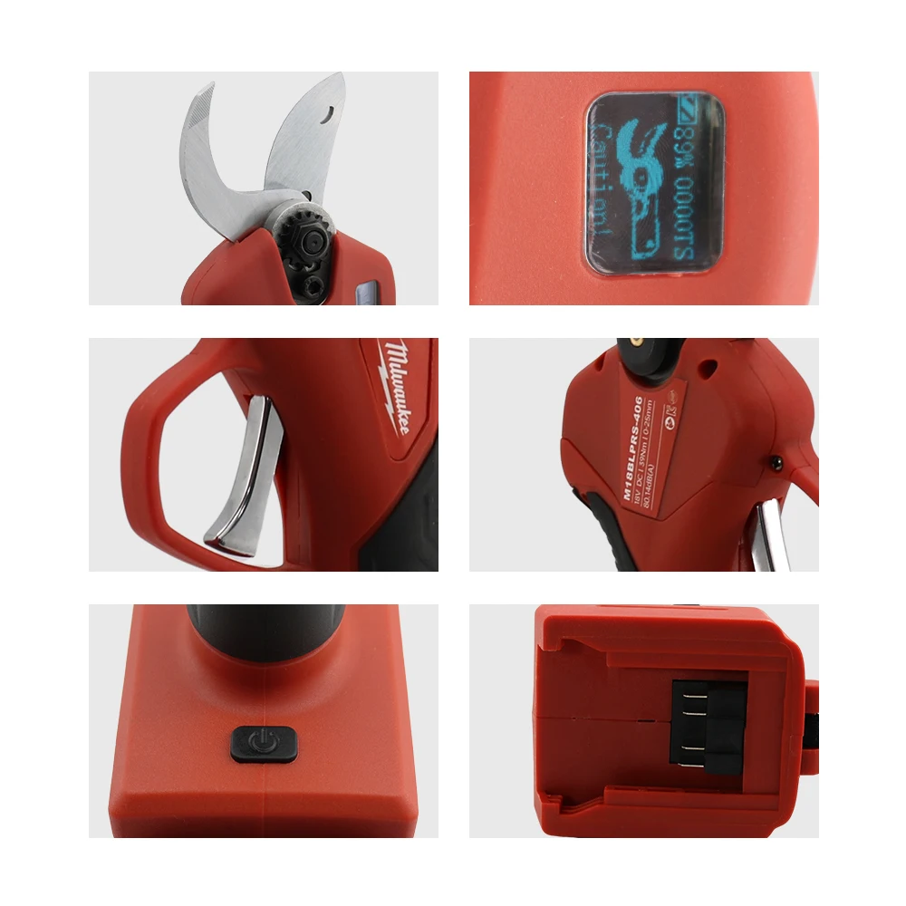 Milwaukee Electric Scissors Brushless Cordless Motor Garden Pruning Shears Fruit Tree Bonsai Garden Power Tools For 18V Battery 5