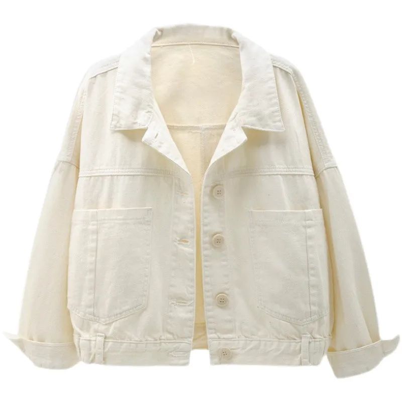 

Fashion Spring Autumn New Denim Jacket Women Korean Wild Rear Back Buttons Big Pocket Jeans Short Coat Casual Loose Clothes G819