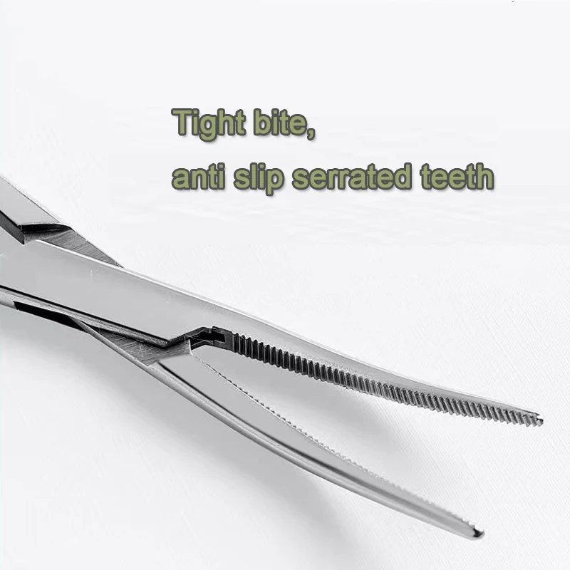 12.5/14/16/18/20/24 Stainless Steel Hemostatic Clamp Forceps Surgical Forceps Tool Hemostatic Pliers Straight/Elbow Tips