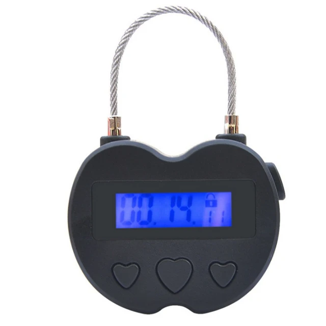 Smart Time Lock LCD Display Time Lock Multifunction Travel Electronic Timer, Waterproof USB Rechargeable Temporary Timer Padlock 5