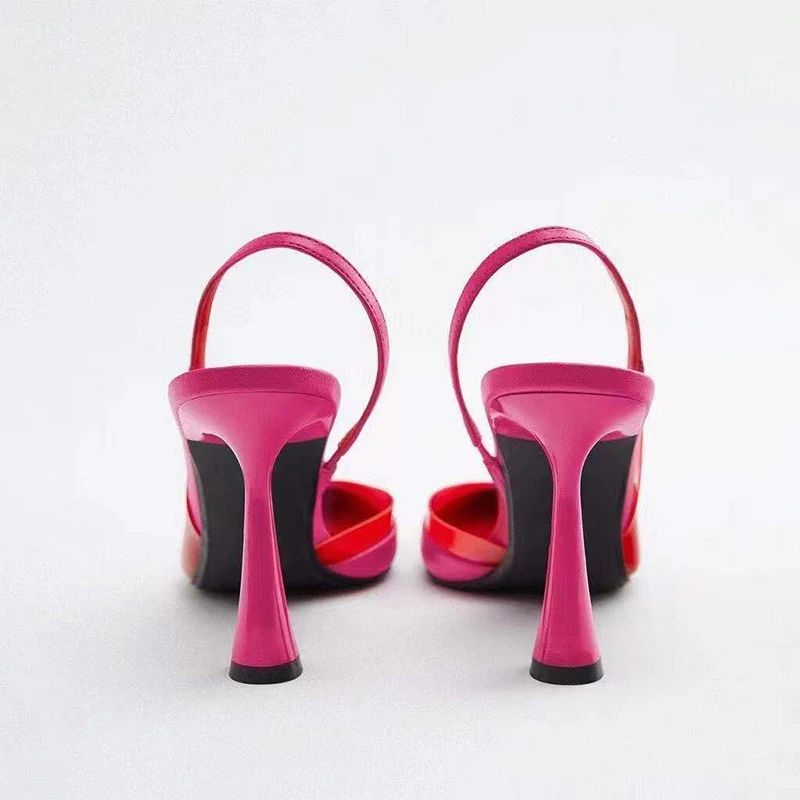 2022 Summer Women Sandals New Zara Brand Fashion Sandals Pointed Stiletto  Pumps Sexy Dress Shoes Shallow Ladies Slip On Shoes - Women's Sandals -  AliExpress