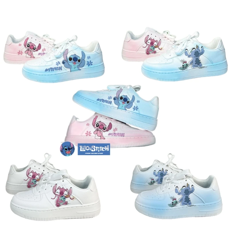 

Anime Graffiti Shoes Lilo Stitch Kawaii Sneakers Versatile Casual Couple Sports Shoes Student Cartoon Running Shoes Child Gift
