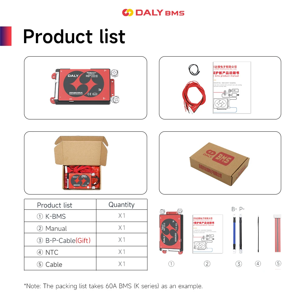 Daly BMS Lifepo4 4S 12V, NTC 4S BMS 보호 회로 20A 40A 60A 100A 150A 200A 12V 24V 36V 48V 60V 72V BMS 배터리