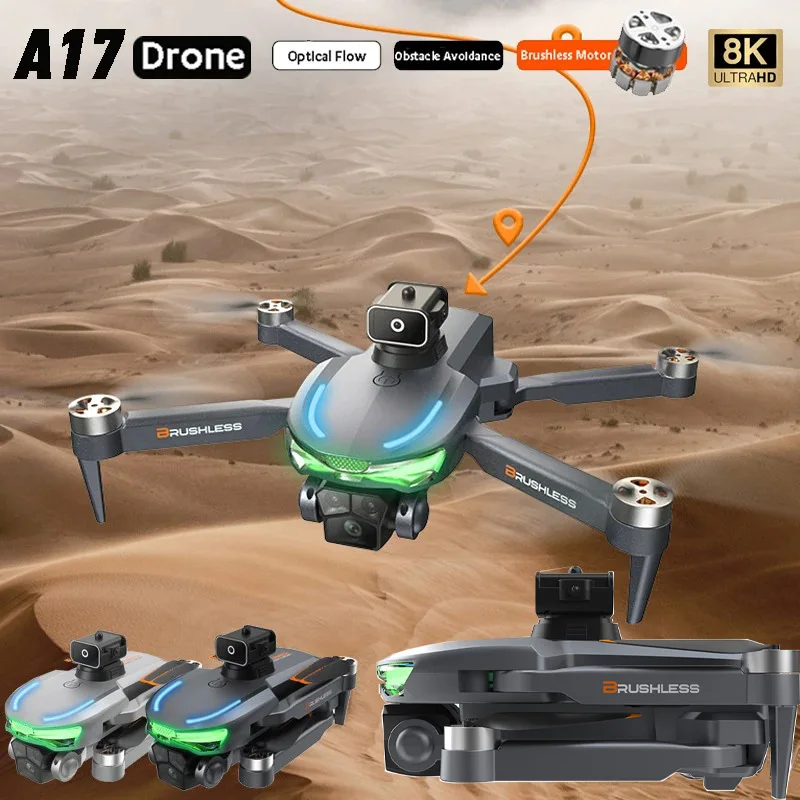 K Profesional Drone 20km A17 With Camera Mini Drones 4k Aerial Photography Obstacle Avoidance Helicopter Quadcopter RC Toys 전투기 2