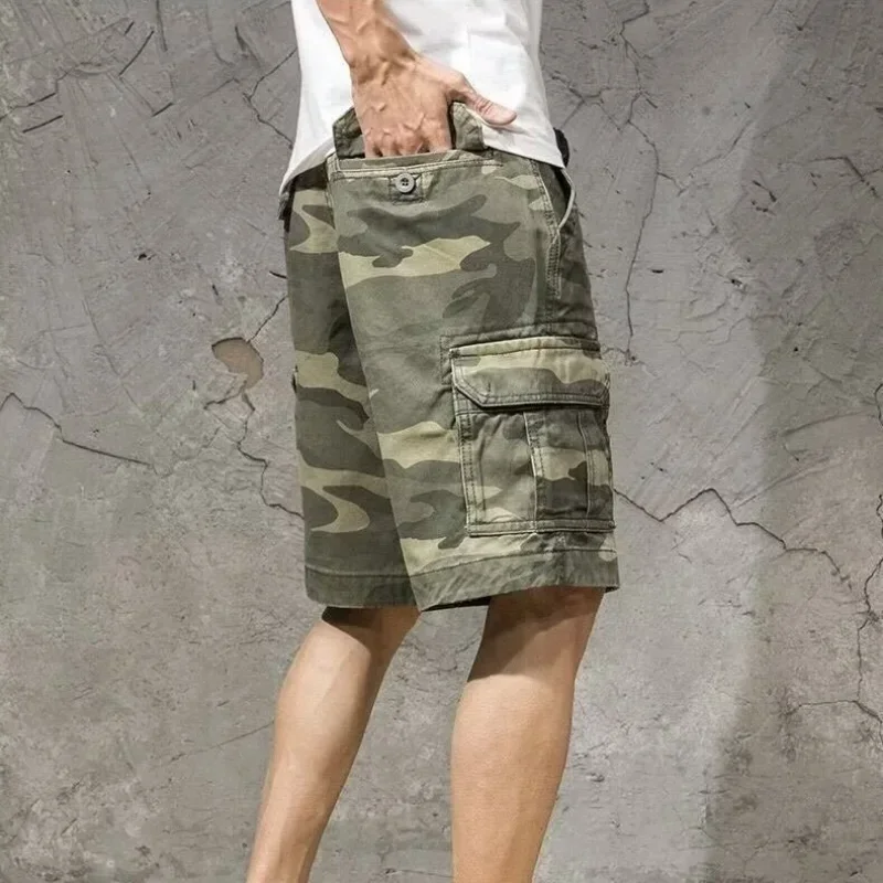Men's Cargo Shorts Hiking Camo Male Bermuda Short Pants Camouflage Free Shipping Y2k Hevy Whate New In 2023 Fashion Designer Hot