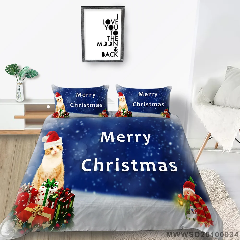 

3D Bed Comforter Covers Duvet Cover Christmas Bedding Sets Children Teens Bedspread with Pillowcase Newly Bedclothes