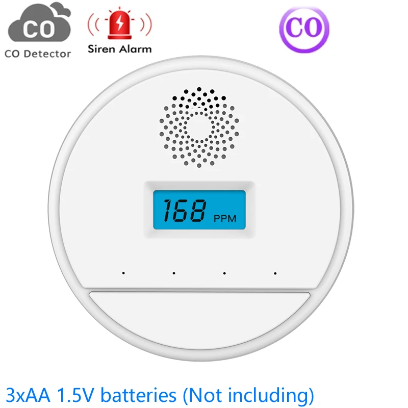 LCD CO Sensor Work alone Built-in 85dB siren sound Independent Carbon Monoxide Poisoning Warning Alarm Detector carbon monoxide alarm carbon monoxide detector