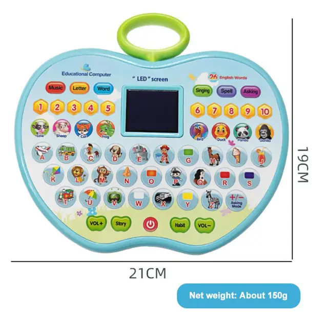 Children Early Education Toy Led English Learning Machine Alphabet Spelling Reader English Tablet Reading Machine For Kids Gift 6