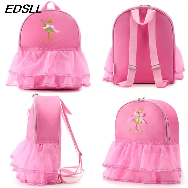 

Girls' Lace Embroidery Dance Backpack Large Capacity Dance Practice Special Bag Girls' Latin Dance Storage Package Schoolbag