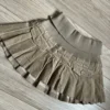 New Autumn and Winter Elastic Belt Mini Skirt Women Y2K Gothic pleated skirt Retro high-waisted skirt 5