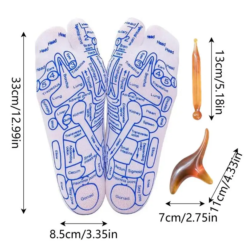 1 set Foot Massage Acupuncture Point Socks Muscle Relaxation Massager Relieve Tired Feet Socks Reflexology Sock Foot Point Tool