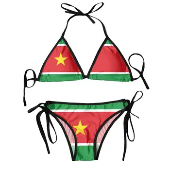 Womens Swimwear Two Piece Vacation Outfits 2024 Bikinis Sets Flag Of Guadeloupe 1