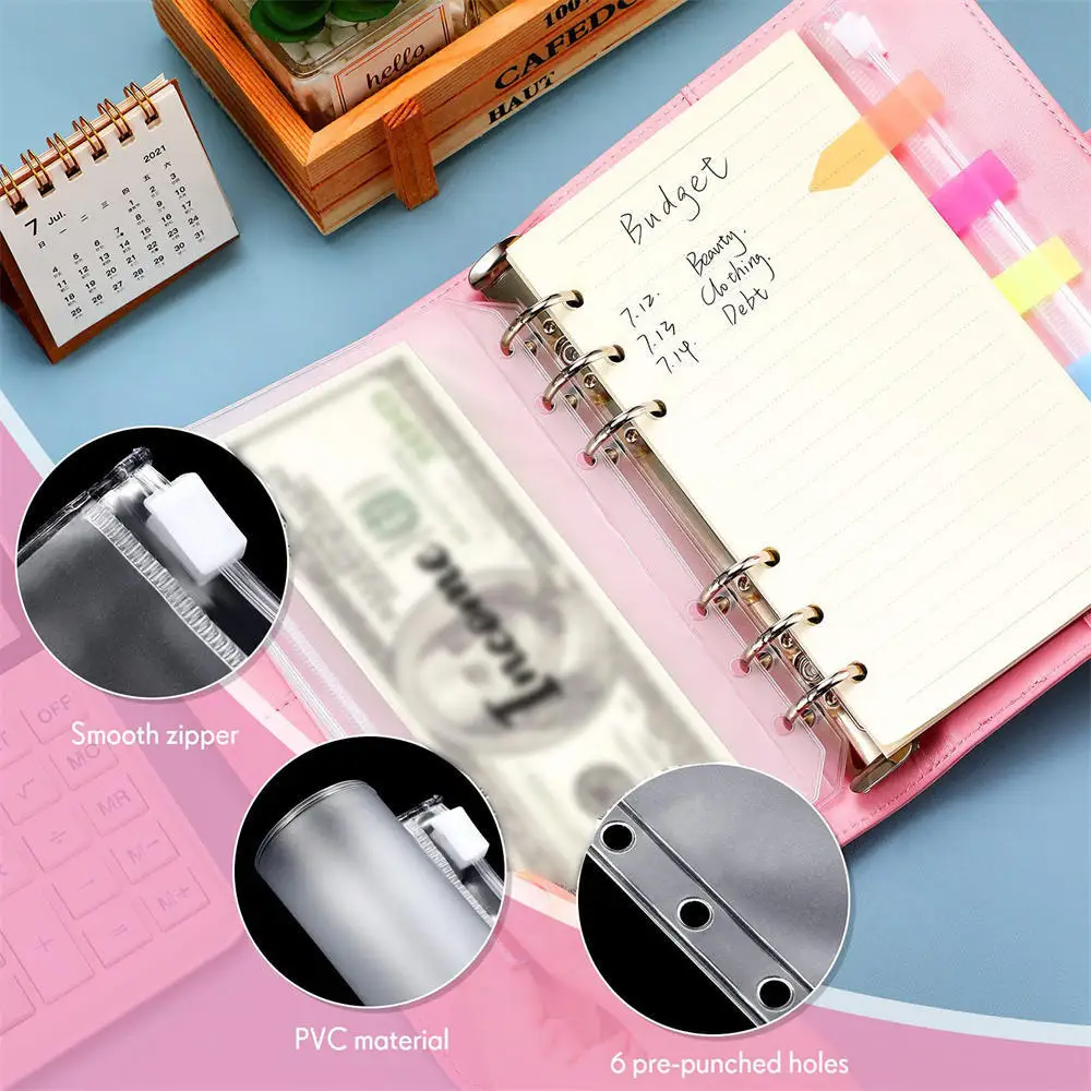 Budget Planner 2024 Cash Envelope Savings Money 6 Holes Binder for  Financial Management A7 Loose-leaf Notebook Binder Housing - AliExpress