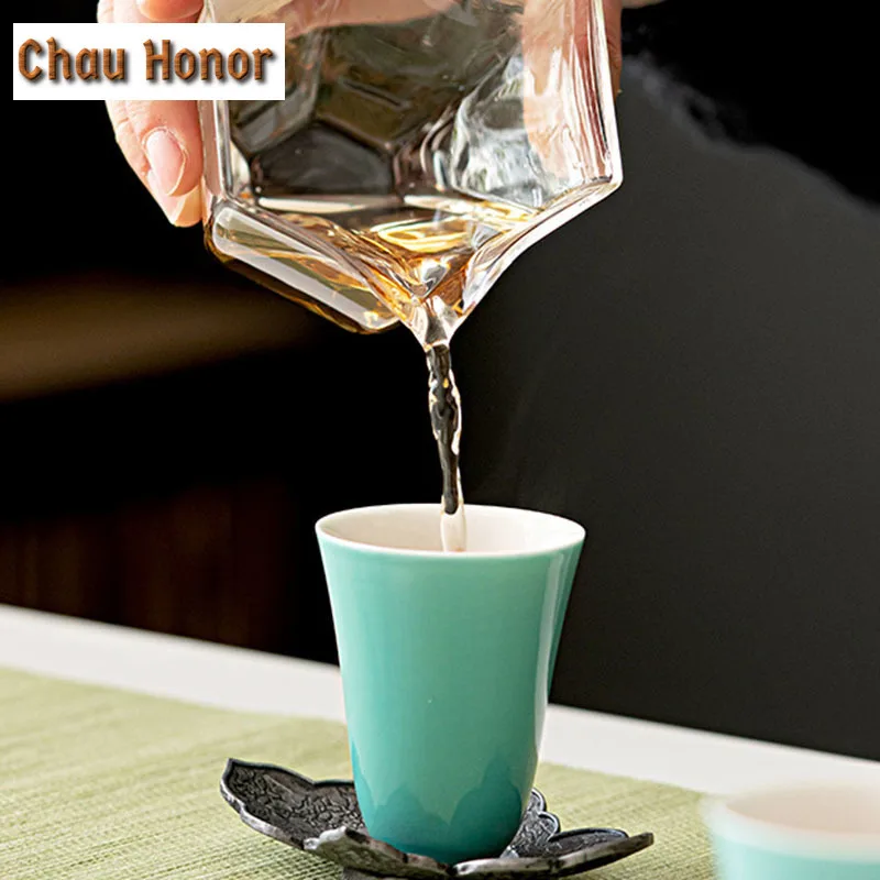 2pc/set Retro Kallaite Glaze Ceramic Tea Cup Chinese Tea Sample High Cup Smelling Cup Small Single Kung Fu Tea Master Cups 40ml