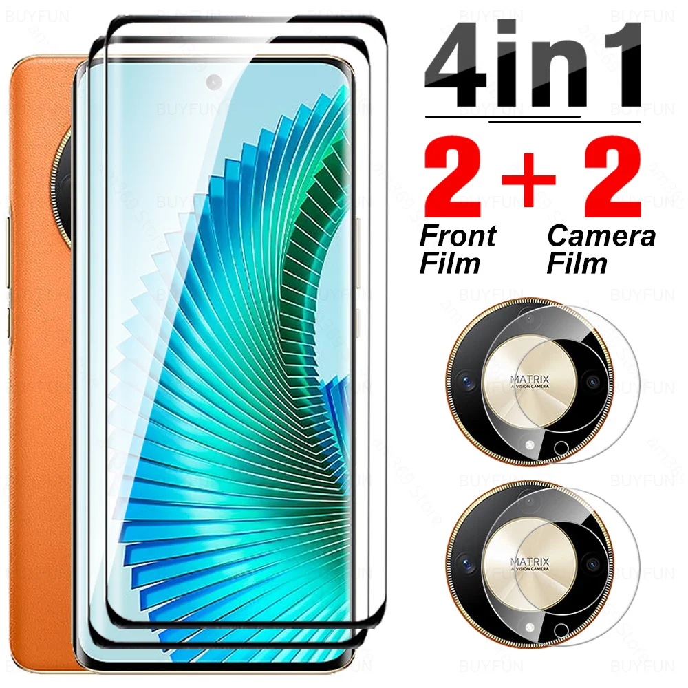 

4in1 Cuvred Protective Glass For Honor Magic6 Lite 5G Tempered Glass Magic6Lite Magic 6 Light 6Lite Screen Protector Camera Film