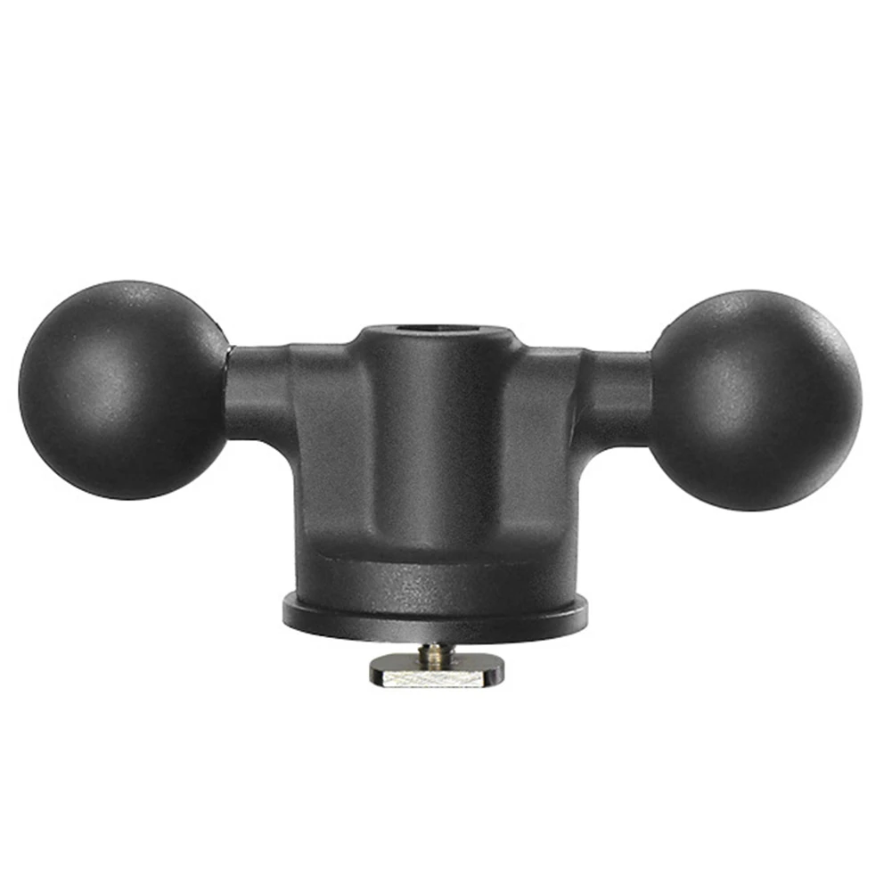 

1-inch Track Base Track Base Anti-shake Ball Head Black Built-in Rubber Ring Double Ball Head Durable Rotating Ball Head