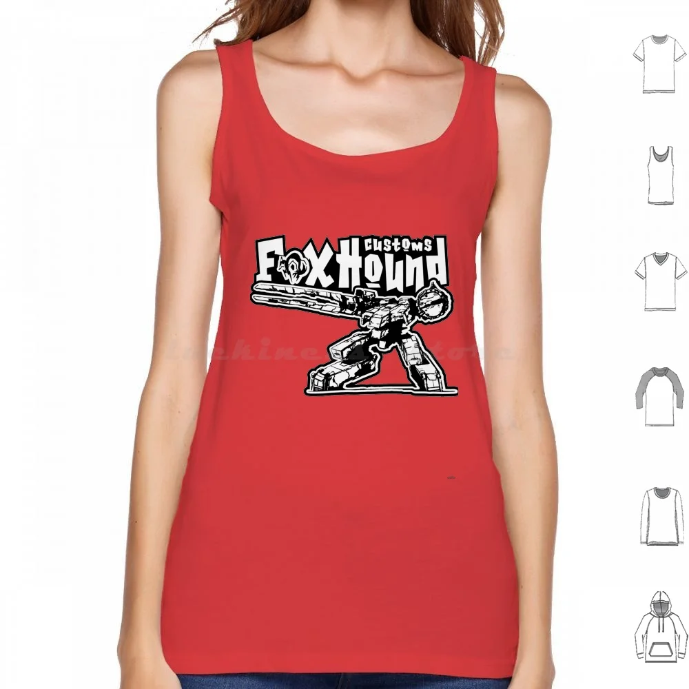 Fox Hound Customs Canotte Gilet Senza Maniche Metal Gear Solid Fox Hound Metal Gear Rex Fox Solid Snake Liquid Snake Ocelot