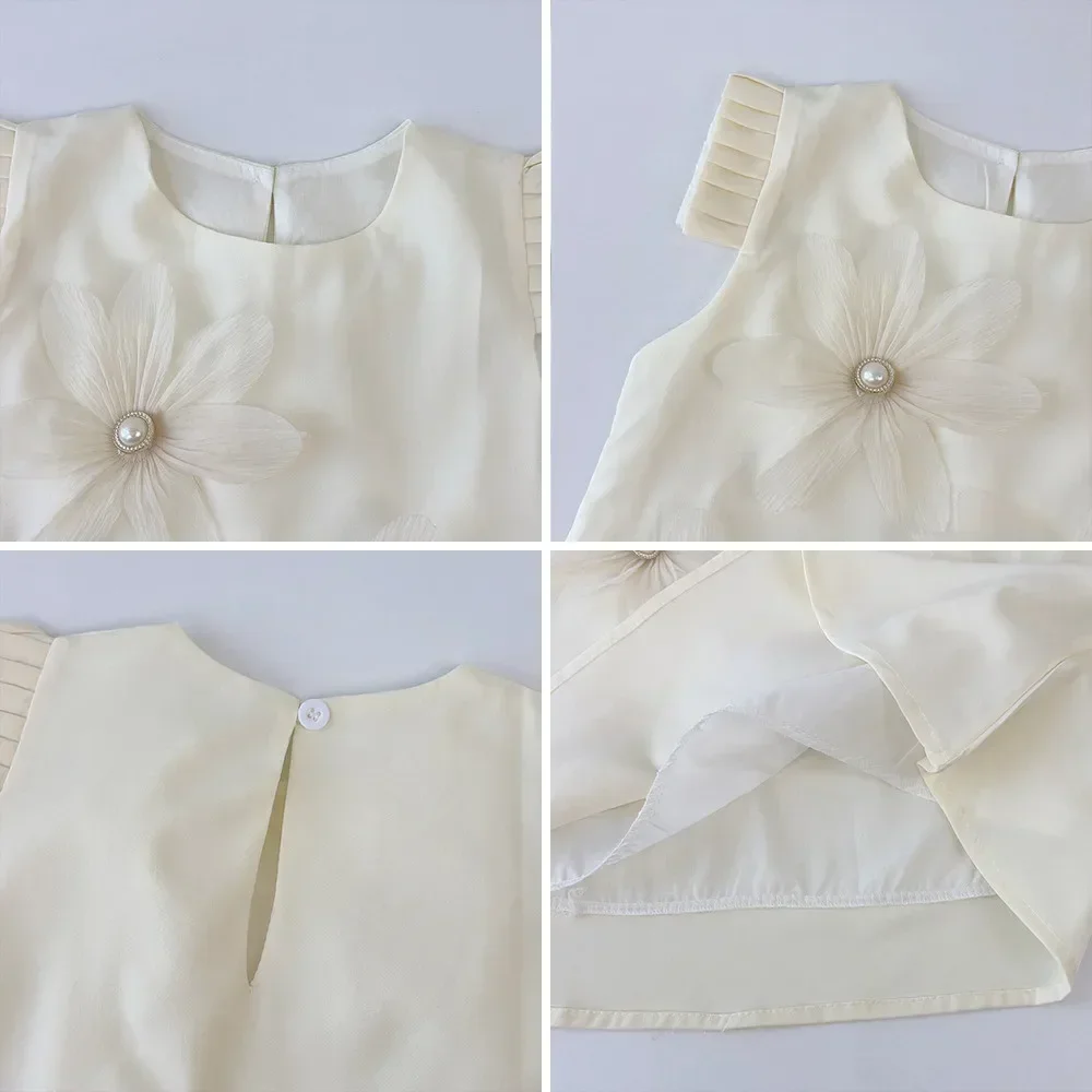 Girls 3D Flower Dress 6