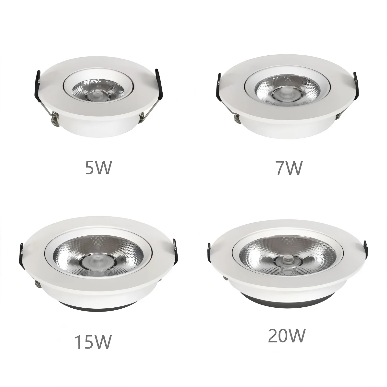 15W 디밍이 가능한 LED 스포트라이트 7W 매입형 천장 조명(가정 침실, 복도 거실, 쇼핑몰 LED다운라이트 AC85-265V)