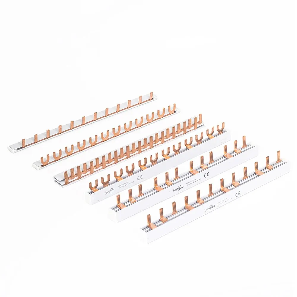 PIN TYPE Fork Type Copper Busbar for Distribution Box Circuit Breaker MCB 63A Connector Busbar Connection copper busbar