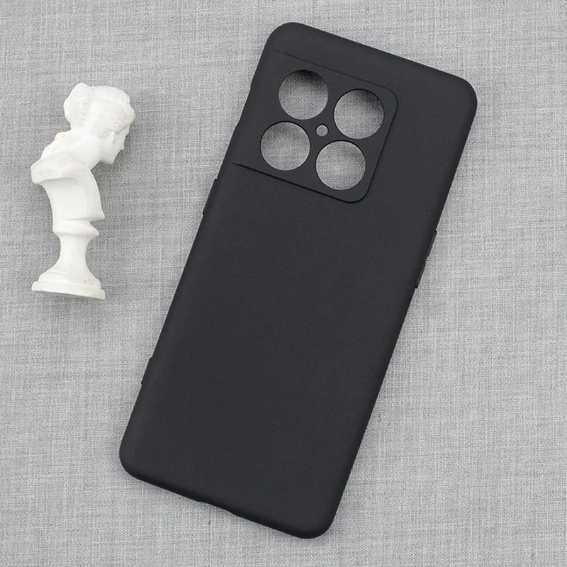 Enhanced Camera Protection Soft Silicone Phone Case - Black Cover