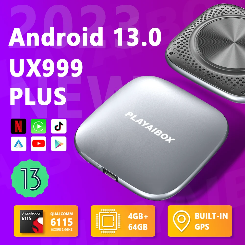 Caixa de tv android para carro sistema auto 13 netflix iptv spotify