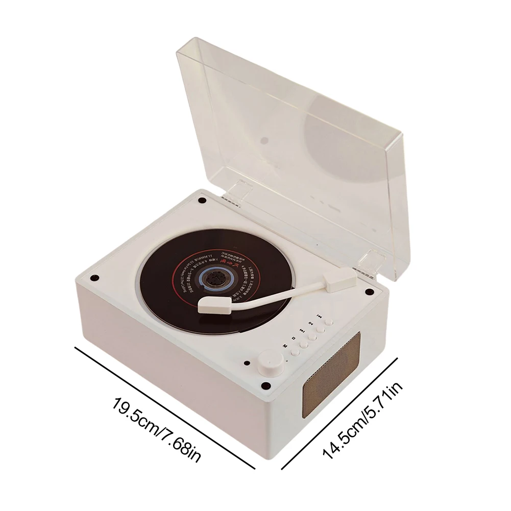 CD Player Retro Portable Bluetooth CD Player with Remote Control Rechargeable Music Device for Home and Outdoor Use