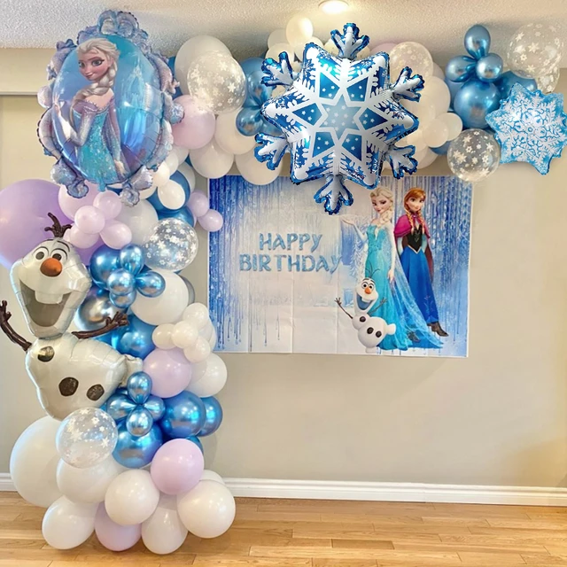 1Set Disney Frozen Olaf palloncini in alluminio Set compleanno per bambini  arco ghirlanda Kit fiocco di neve Baloon in lattice Baby Shower Globos -  AliExpress