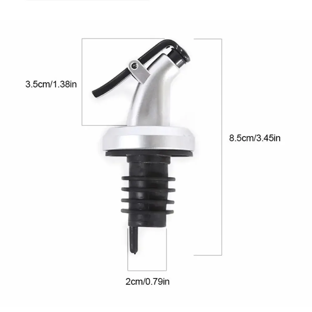 Silver Household Kitchen Seasoning Bottles Soy Sauce Vinegar Bottles Mouth Stoppers No Oil Leakage No Oil Hanging Tools 3pcs kitchen utensils kitchen seasoning bottles