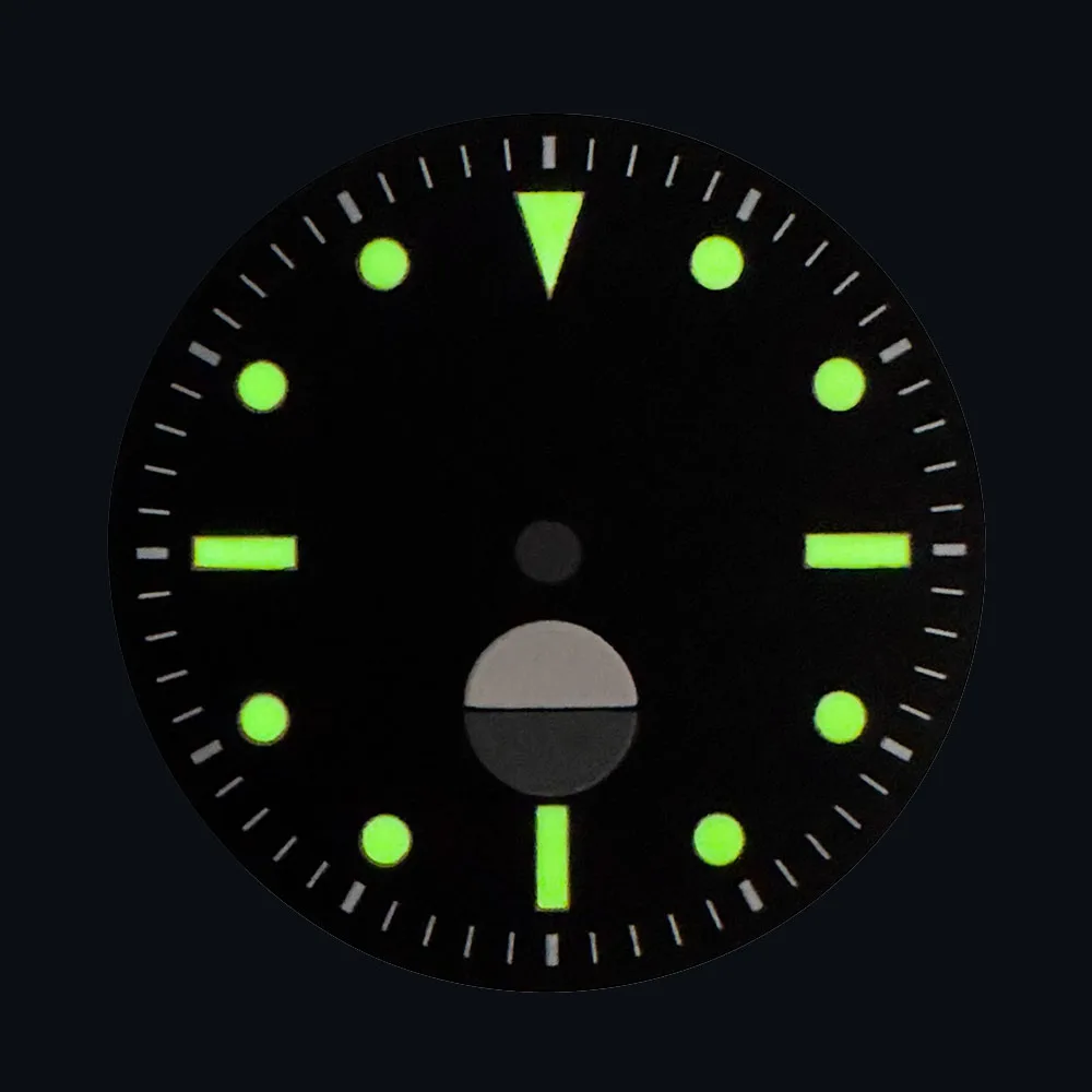 Retro Dial NH36 Suitable for 3 o'clock Crown Test Waterproof Japan C3 Luminous NH36/34/38/4r/6r Movement